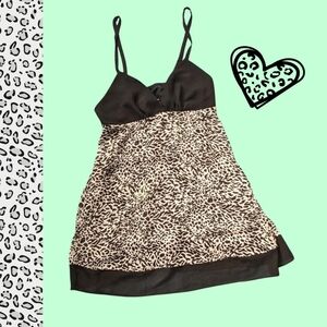 Black and White Sheer Cheetah Print Lingerie & Sleepwear